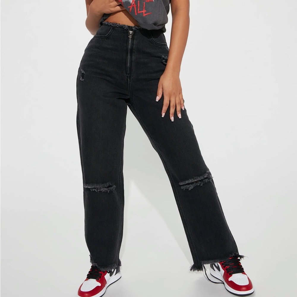Fashion Nova Black High Rise Jeans